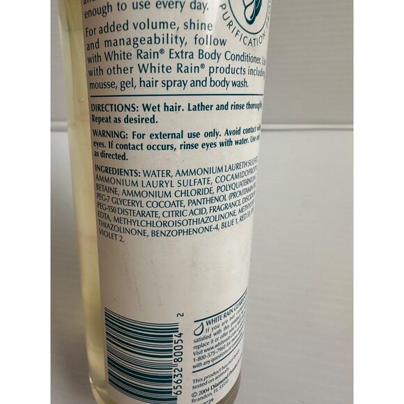 White Rain Extra Body Maximize Volume Hair Shampoo Clear Vintage 2004 19.95oz - Picture 5 of 5
